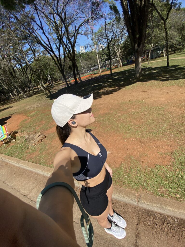 Girl taking a walk to take care of herself at New York