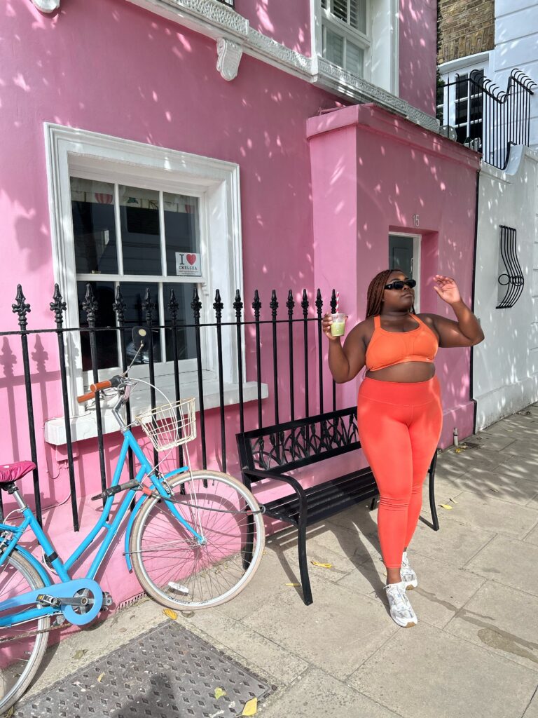 Woman taking herself for a walk to bring back her emotional energy at Brooklyn