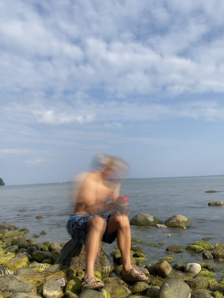 A man feeling emotionally numb at Manhattan