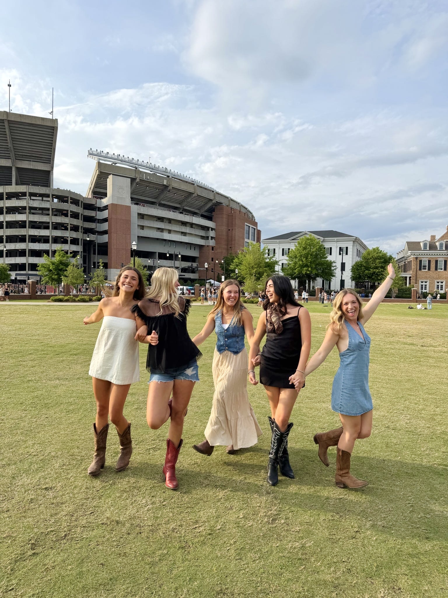 Sorority girls enjoying every moment on a rush week at New York