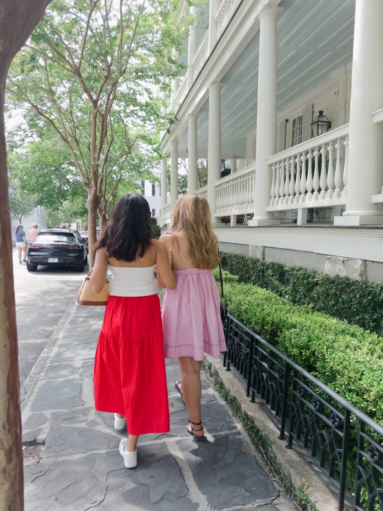 Friends walking together at the street of New York