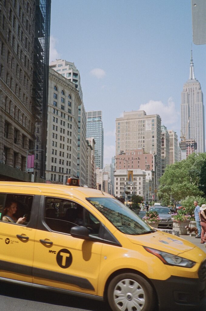 Busy street of New York City