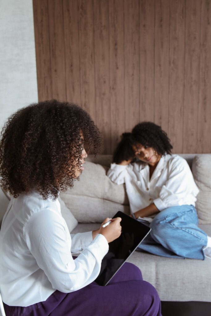 Being vulnerable and open at therapy at Brooklyn