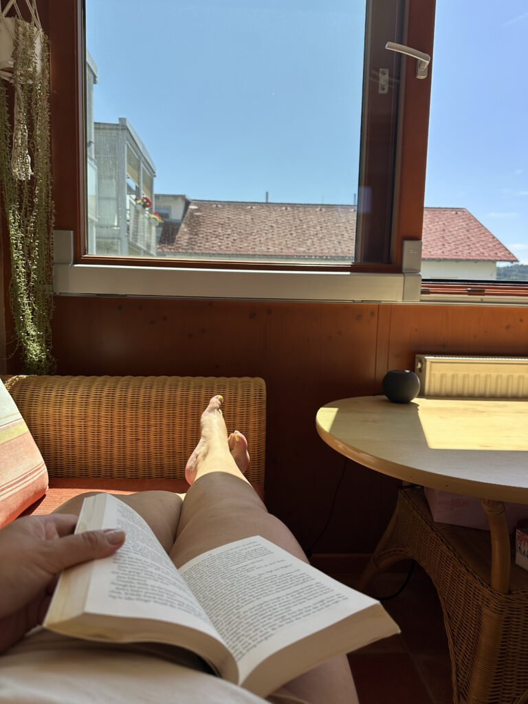 Young adult reflecting on life and emotions on a quiet morning at Brooklyn