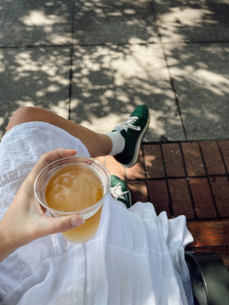 Young woman romanticizing and enjoying her quiet peaceful life at Brooklyn