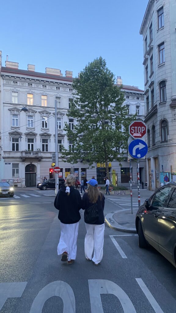Two friends having a meaningful conversation while walking at New York
