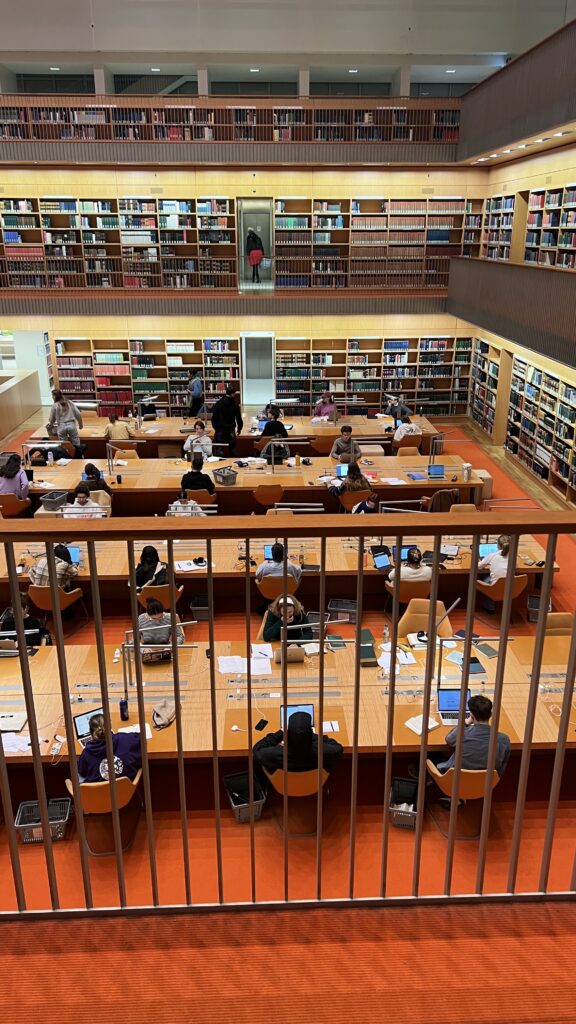 bunch of students studying hard while trying to balance friendships and mental health at manhattan 