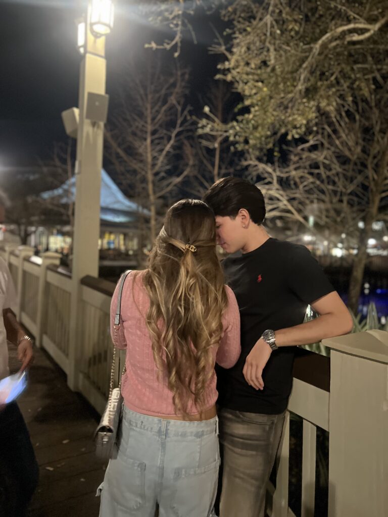 young couple walking NYC