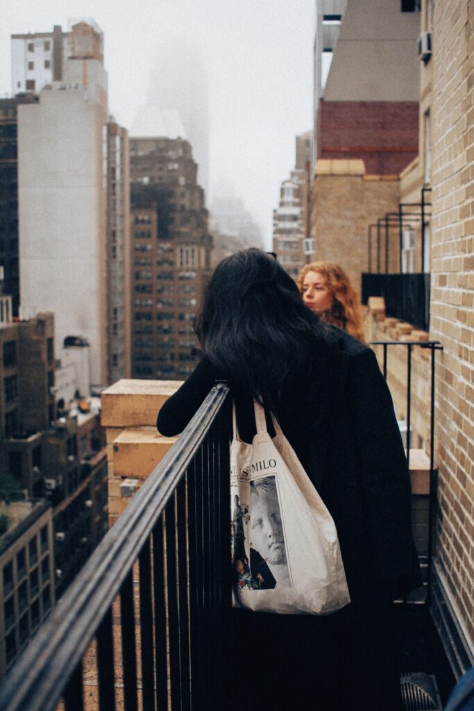 Woman not listening while her friend is talking at Manhattan